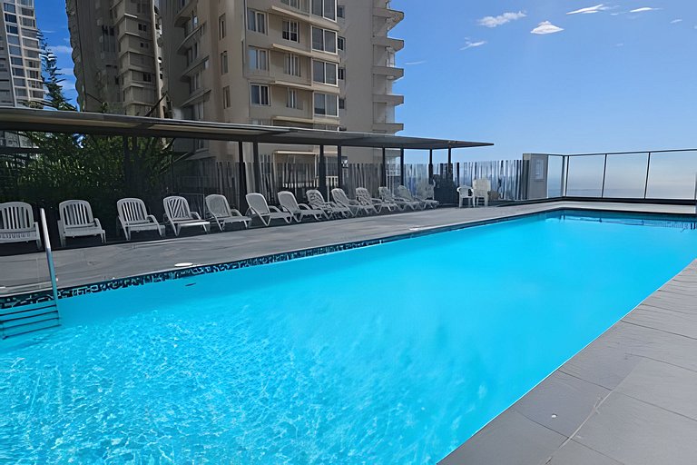 Apartment with ocean view, steps from the Dunes of Concón.