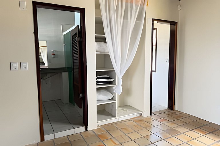 House with a pool and barbecue area in Tibau do Sul.