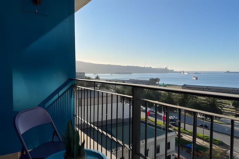 Apartamento com vista para o mar, a passos do Muelle Barón.