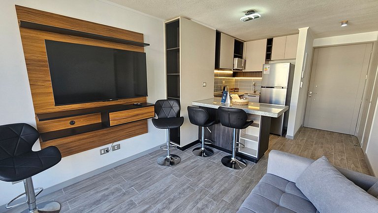 Apartamento com ar-condicionado a passos da Movistar Arena.