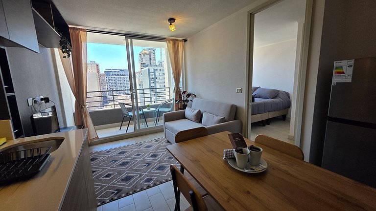 Incrível apartamento no Centro de Santiago.
