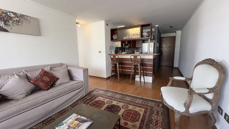 Apartment steps from Mall Alto Las Condes.