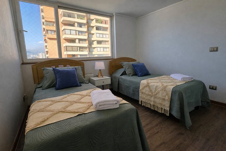 Apartment steps from Mall Alto Las Condes.