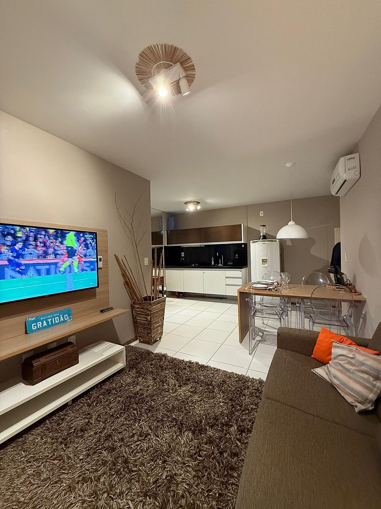 Apartamento con increíbles piscinas, Barra de São Miguel.