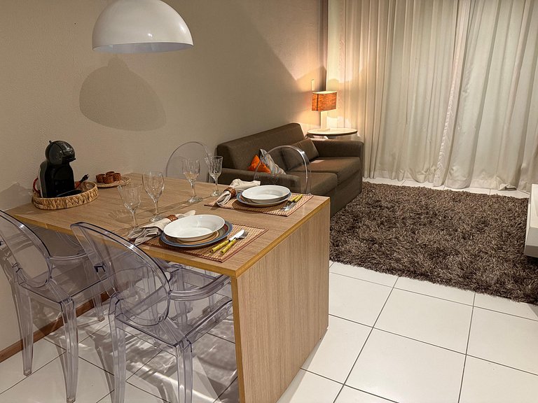 Apartamento com piscinas incríveis, Barra de São Miguel.