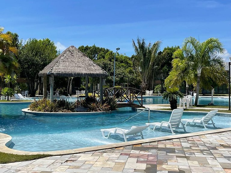Apartamento con increíbles piscinas, Barra de São Miguel.