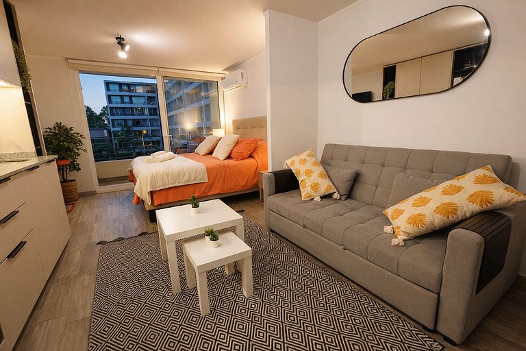 Apartamento a minutos da Movistar Arena, Santiago Centro.