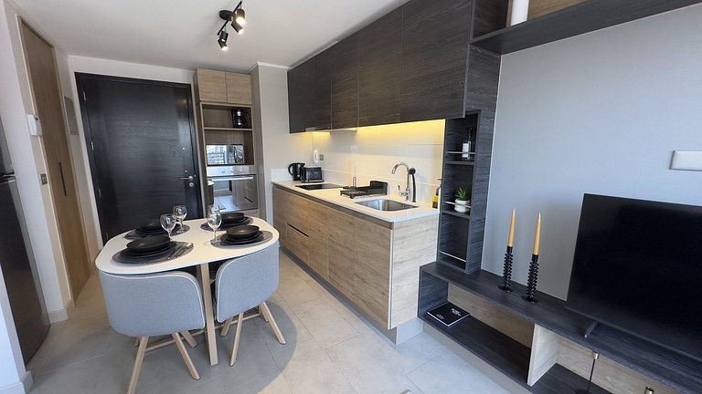 Maravilhoso apartamento a poucos passos do metrô, Ñuñoa.