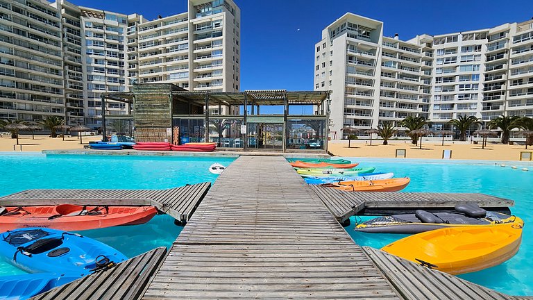 Apartment with incredible artificial lagoon, La Serena.