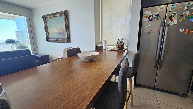 Apartment with ocean view, steps from the Dunes of Concón.