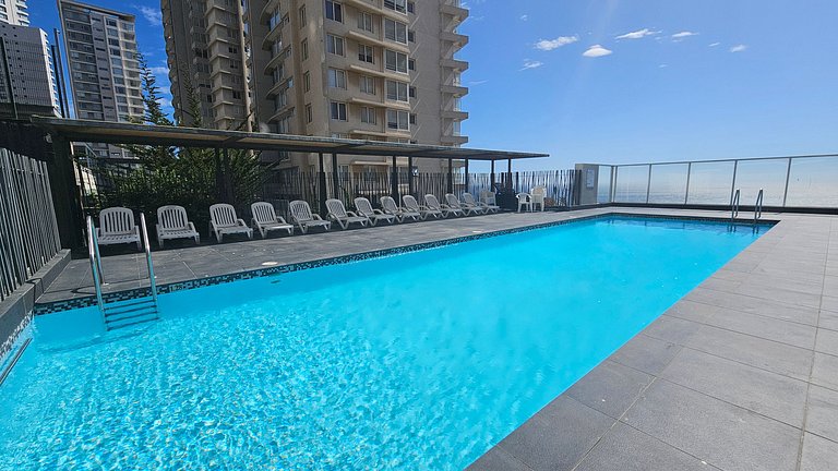 Apartment with ocean view, steps from the Dunes of Concón.