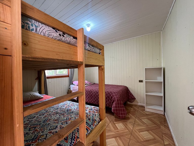 Cabana com tina de água quente em complexo privado, Licanray