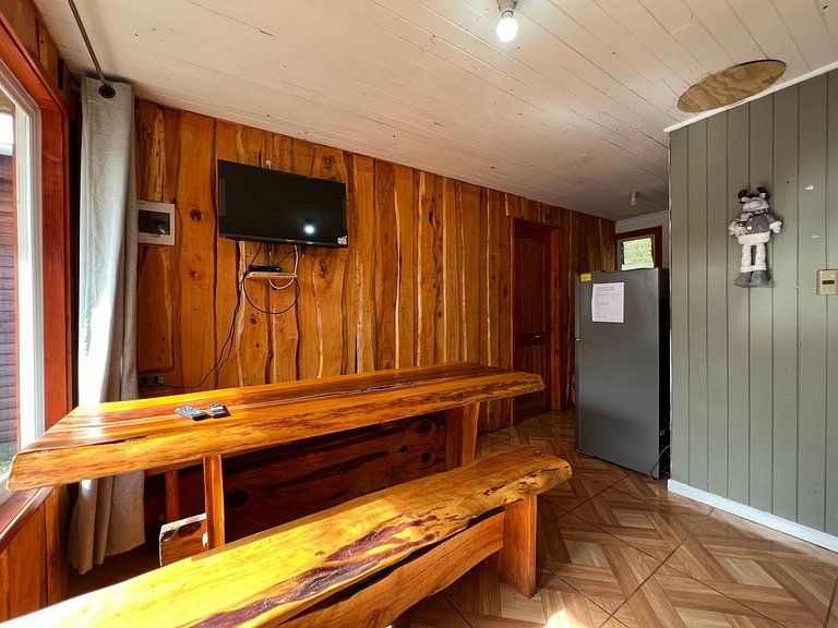 Cabana com tina de água quente em complexo privado, Licanray