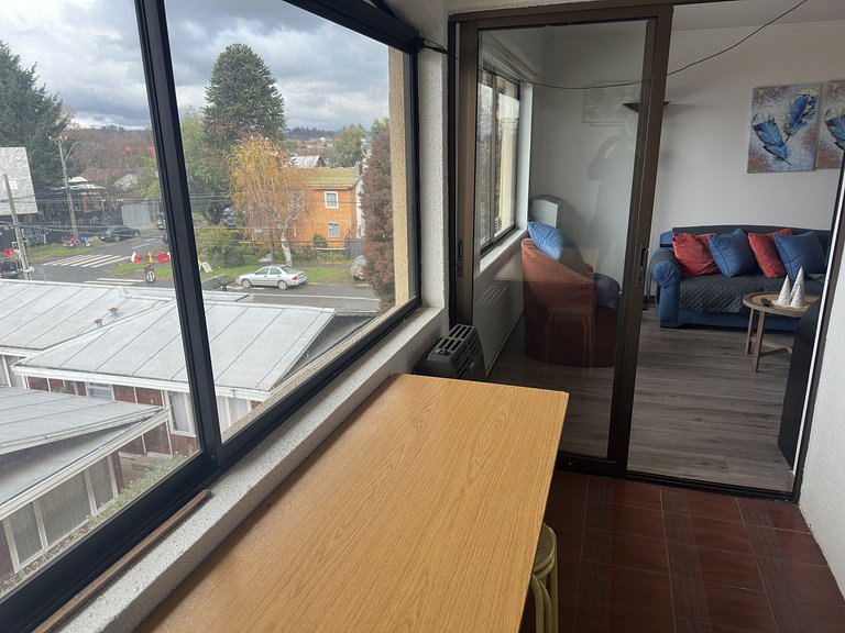 Apartamento a passos do Lago Villarrica.