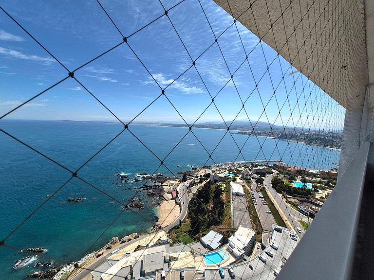 Departamento con vista al mar en Costa de Montemar.