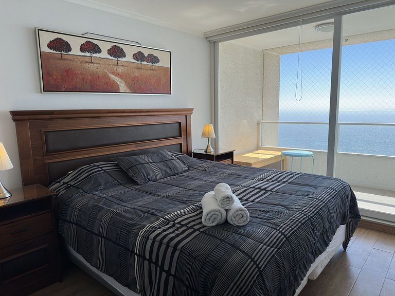 Apartamento com vista para o mar em Costa de Montemar.