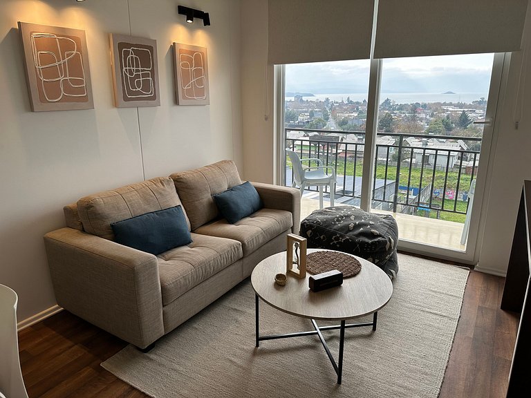 Oceana Suites con vista al volcán Villarrica