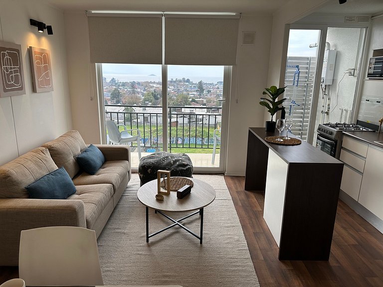 Oceana Suites con vista al volcán Villarrica