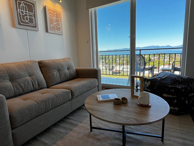 Oceana Suites con vista al volcán Villarrica