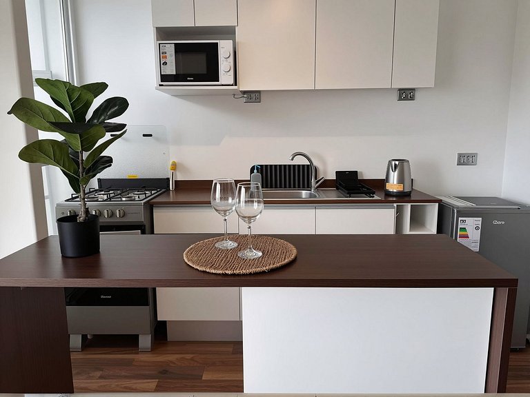 Oceana Suites con vista al volcán Villarrica