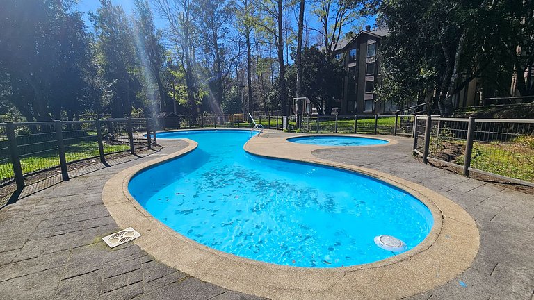 Apartamento com piscina no caminho ao vulcão.