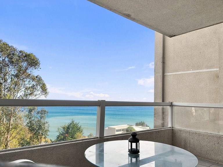 Apartamento acolhedor com vista para o mar, Horcón.