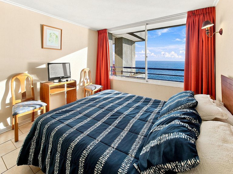 Apartamento familiar em frente à Praia Cochoa