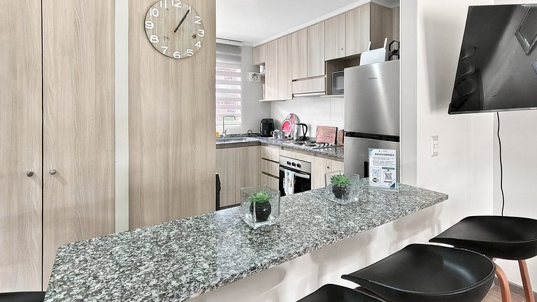 Apartamento cercado pela natureza em Pucón