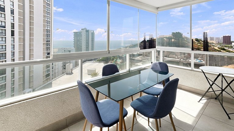 Apartment with ocean view, steps from the Dunes of Concón.