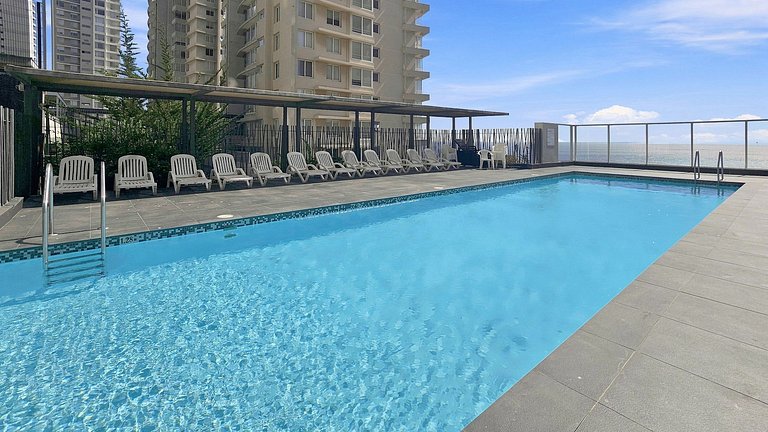 Apartment with ocean view, steps from the Dunes of Concón.