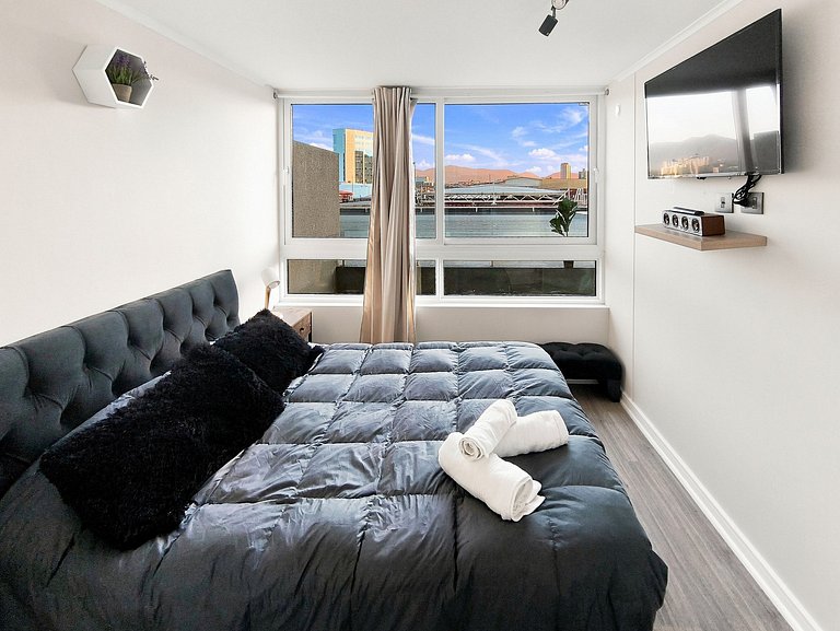 Apartment facing the Port of Coquimbo.