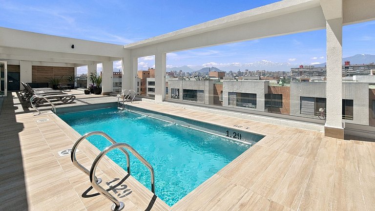 Departamento con piscina rooftop en Santiago