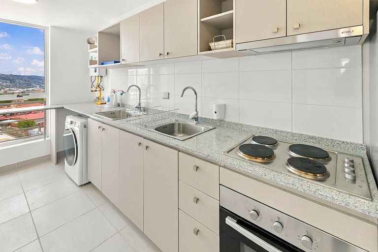 Departamento familiar con piscina en Valparaíso