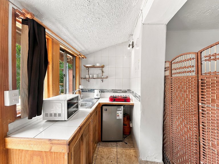Cabin surrounded by nature in San Alfonso