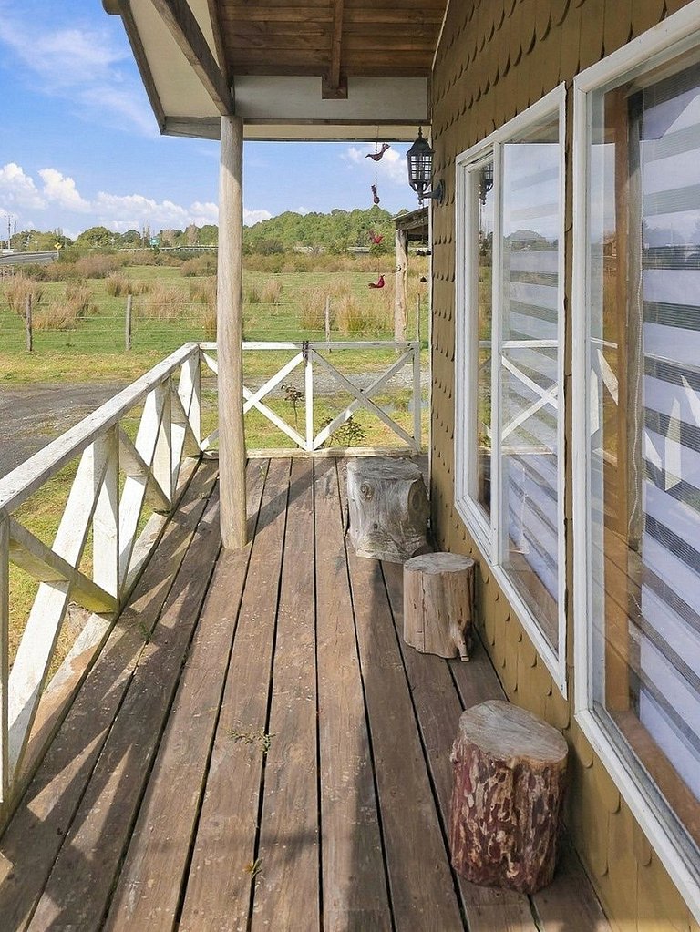 Casa em região costeira de Chiloé