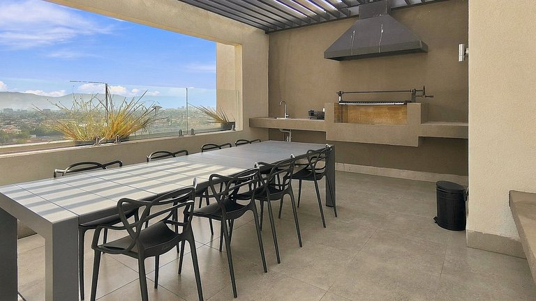 Departamento con piscina en La Cisterna